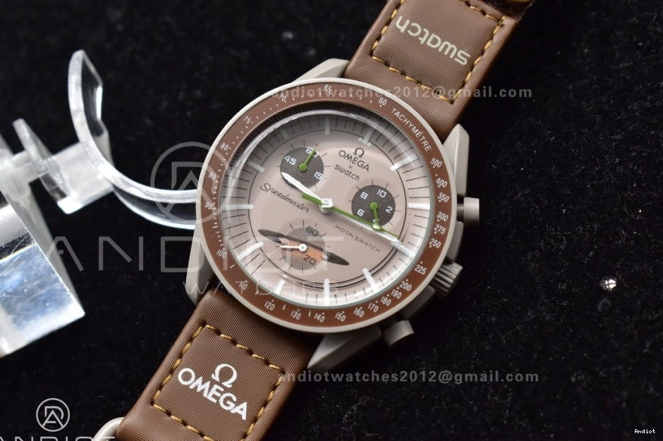 Nylon To Bioceramic Saturn On Mission X Swatch Moonwatch Strap Omega Quartz 0101